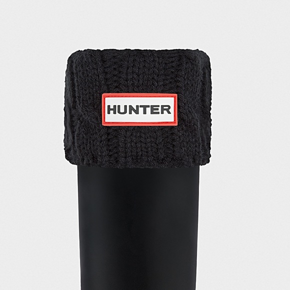 Hunter Shoes - Black knit Ugg boot socks